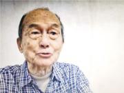 2006年，時年89歲的廖譚清生前錄下一段影像資料，敘述自己的抗戰經歷。（楊立贇翻攝）