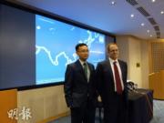 左：高盛資深中國經濟分析師鄧敏強，右：為高盛亞太區首席經濟分析師迪安竹(資料圖片)