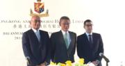 左起：大酒店營運總裁包華、行政總裁郭敬文、財務總裁馬修(蕭嘉聰攝)