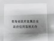 青海省投債權人代表的單張指控該企業「信用蕩然無存」