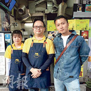 東大街是香港著名食街，吸引不少名人遊客捧場，藝人謝霆鋒（右）便曾推薦街內一間雞蛋仔小食店。（資料圖片）
