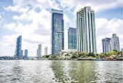 曼谷去年第4季新盤落成量雖見下跌，反映發展商推盤趨向審慎，但市中心的新盤量仍在上升。（法新社）