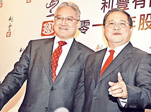 利豐大股東馮國經（右）、馮國綸（左）家族將利豐旗下物流業務以281億元出售，變相淨袋近71億元。（資料圖片）