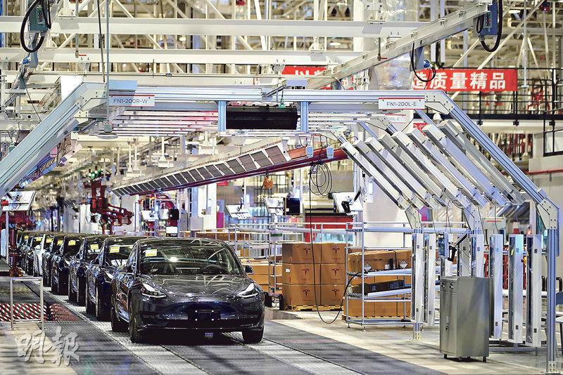 Tesla準備擴張上海廠房（圖）的規模，是特斯拉在華產能提高逾1倍計劃的一部分。（資料圖片）