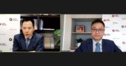 中金：看好金融、基建、原材料受惠政府穩增長政策。中金公司首席策略師王漢鋒（左）、首席宏觀分析師張文朗（右）。