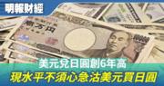 【有片：埋身擊】美元兌日圓創6年高 現水平不須心急沽美元買日圓