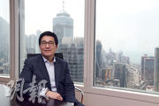 三星資產運用（香港）新任CEO朴晟辰日前接受本報訪問，也是他來港兩月後第一次到辦公室，面對面與核心員工見面。（曾憲宗攝）