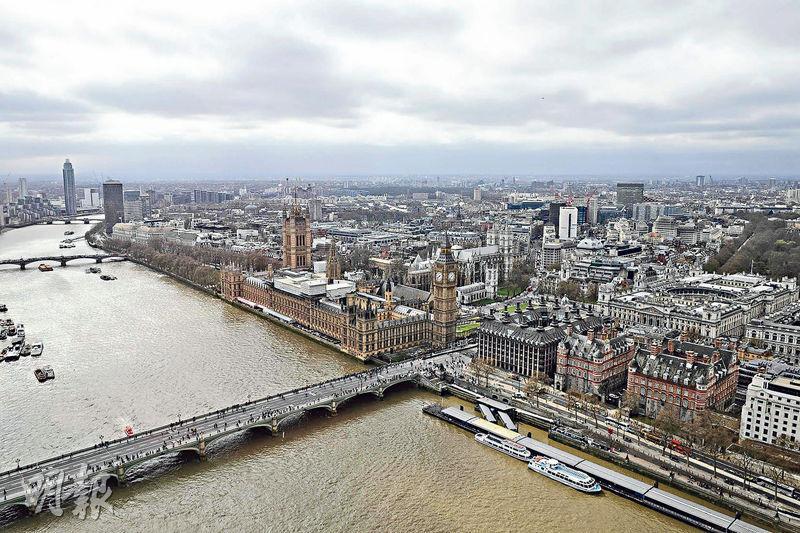 與英國其他地區相比，倫敦過去12個月房地產市場價格增長較為溫和。圖為倫敦市景。（資料圖片）