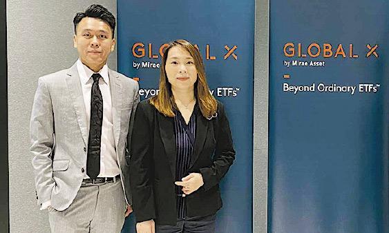 Global X ETFs董事兼ETF投資策略師張子銘(左）表示，中國是其中一個較看好的市場，右為業務發展董事林嘉儀。