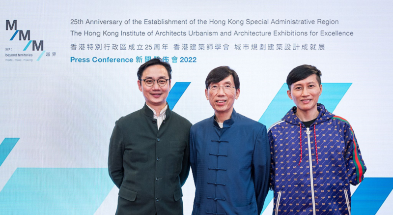 策展團隊成員胡燦森(左)、林雲峯(中)、蕭國健(右)