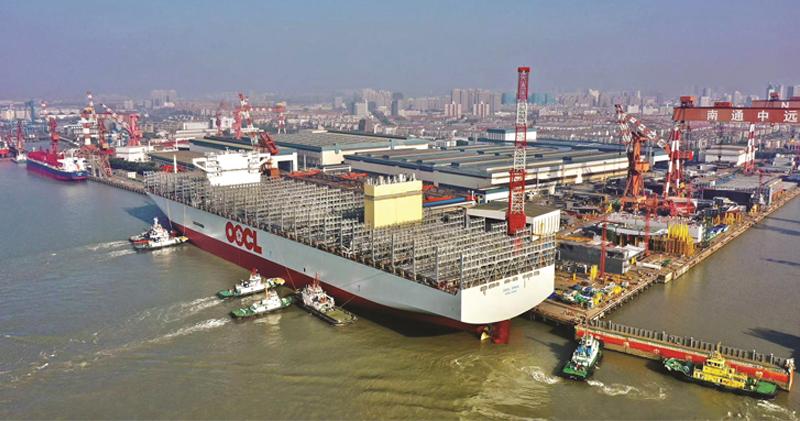 東方海外接收首架2.42萬個標準集裝箱船 命名「東方西班牙」號
