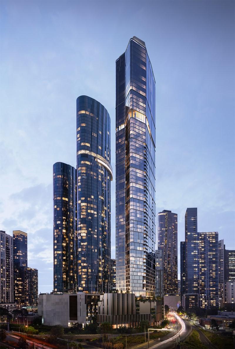 墨爾本Southbank樓王Melbourne Square第二期樓高73層，鄰近電車站，兩站可達市中心。