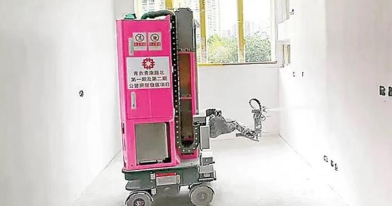 博智林旗下的噴塗機器人（圖片來源︰博智林官方微信號）