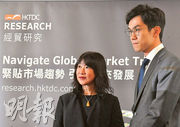 香港貿發局研究總監范婉兒（左）表示，香港加入RCEP後，有助進一步融合區域產業鏈。（劉焌陶攝）