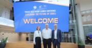 香港金融管理局副總裁李達志（右一）、以色列銀行副行長Andrew Abir（右二）及國際結算銀行創新樞紐轄下香港中心主管Bénédicte Nolens（左一）在以色列特拉維夫出席Project Sela 項目報告發布會。