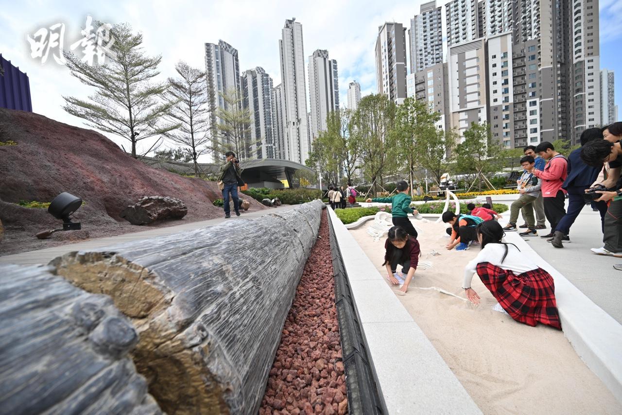 華懋集團打造全亞洲現存擁有最大規模木化石藏品的城市公園「如心園」，今日起作首階段開放。（蘇智鑫攝）