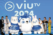 圖為ViuTV藝人出席節目發布會。電訊盈科公布全年業績，OTT業務與免費電視業務收入分別按年增長22%及5%，最終全年持續經營業務虧損收窄三成至4.71億元。（資料圖片）