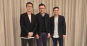 左起：WeLab Bank行政總裁李家達、董事局主席陳家強、財務總裁及替任行政總裁鄭敬靈