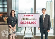 恒基物業代理董事及營業（二）部總經理韓家輝（右）表示，大角嘴利奧坊‧首隅，下周將進入交樓程序，現加推25個1房戶，將於本周五發售18伙；左為恒基物業代理副總經理李菲茹。