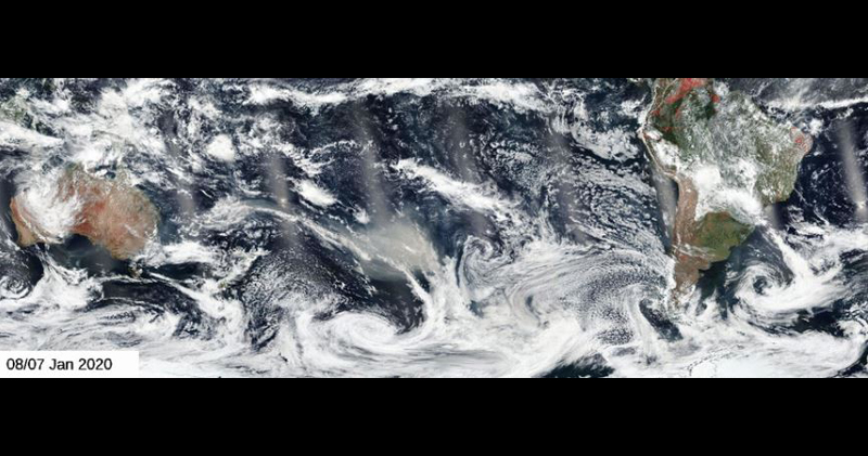 NASA：澳洲山火煙霧持續擴散　快將環繞地球一周