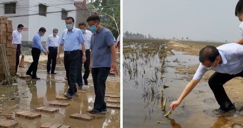 李克強訪河南水災災區慰問民眾