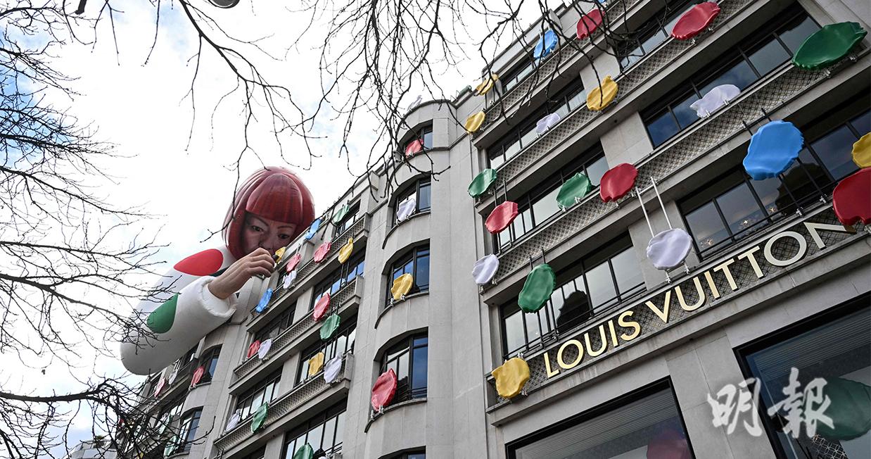 巨型「草間彌生」畫波點裝飾LV巴黎總店【多圖】
