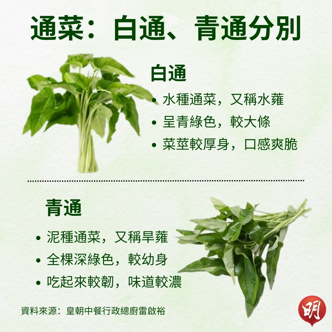 通菜|炒通菜易出水變黑?大廚教炒通菜6貼士 (08:58) - 20230705 - 熱點 - 即時新聞 - 明報新聞網