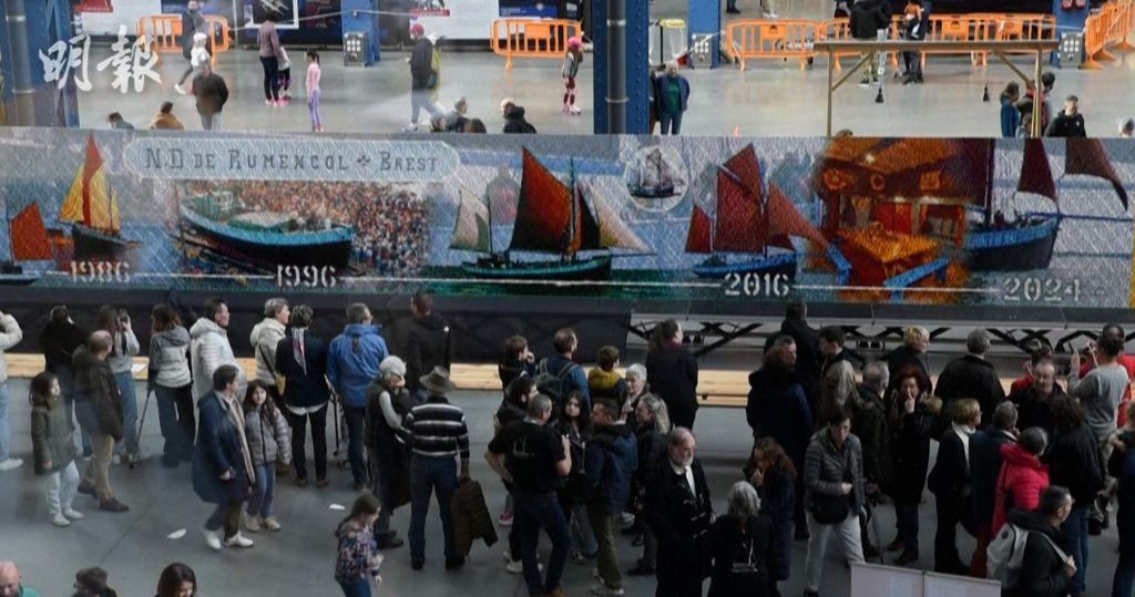 短片：法國逾千人砌長21米帆船樂高壁畫　望破世界紀錄