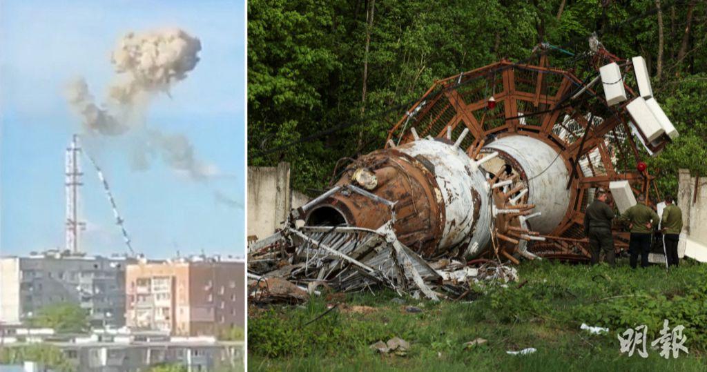烏克蘭哈爾科夫電視塔遭炸折半　澤連斯基：俄企圖截斷通訊