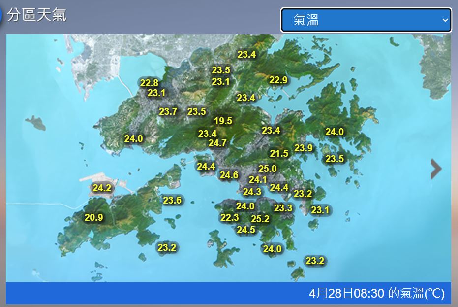 天氣｜天文台：多雲有驟雨　日間最高27°C