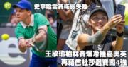 網球｜国手王欣瑜柏林赛惊险淘汰嘉奥芙，再度藉芭杜莎退赛闯4强，史拿哈雷赛衛冕失敗称需休息 (21:57)