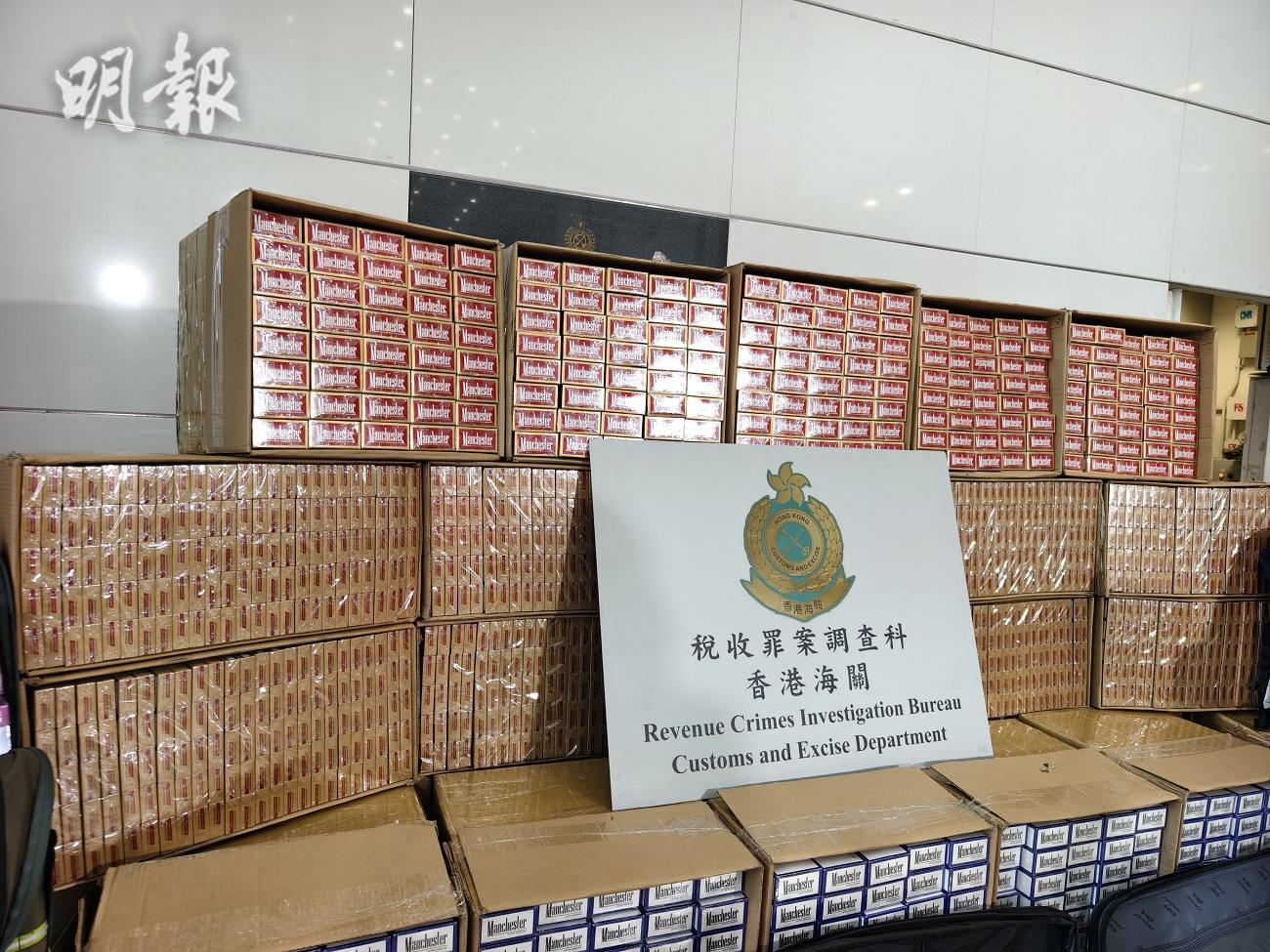 全部私煙涉及20個品牌。（林智傑攝）