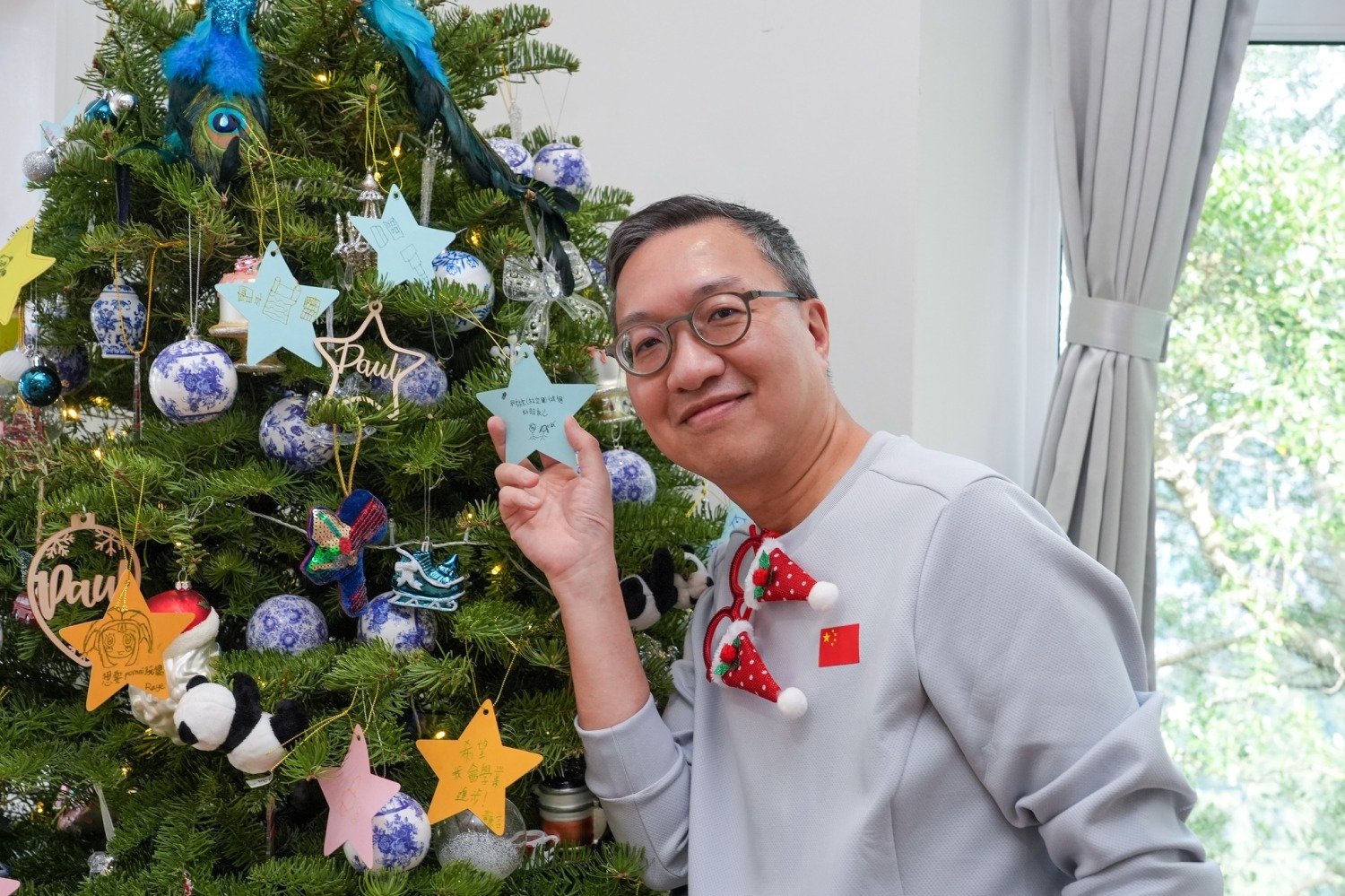 有小女孩於心意卡許願，希望與林定國做好朋友。（林定國fb圖片）