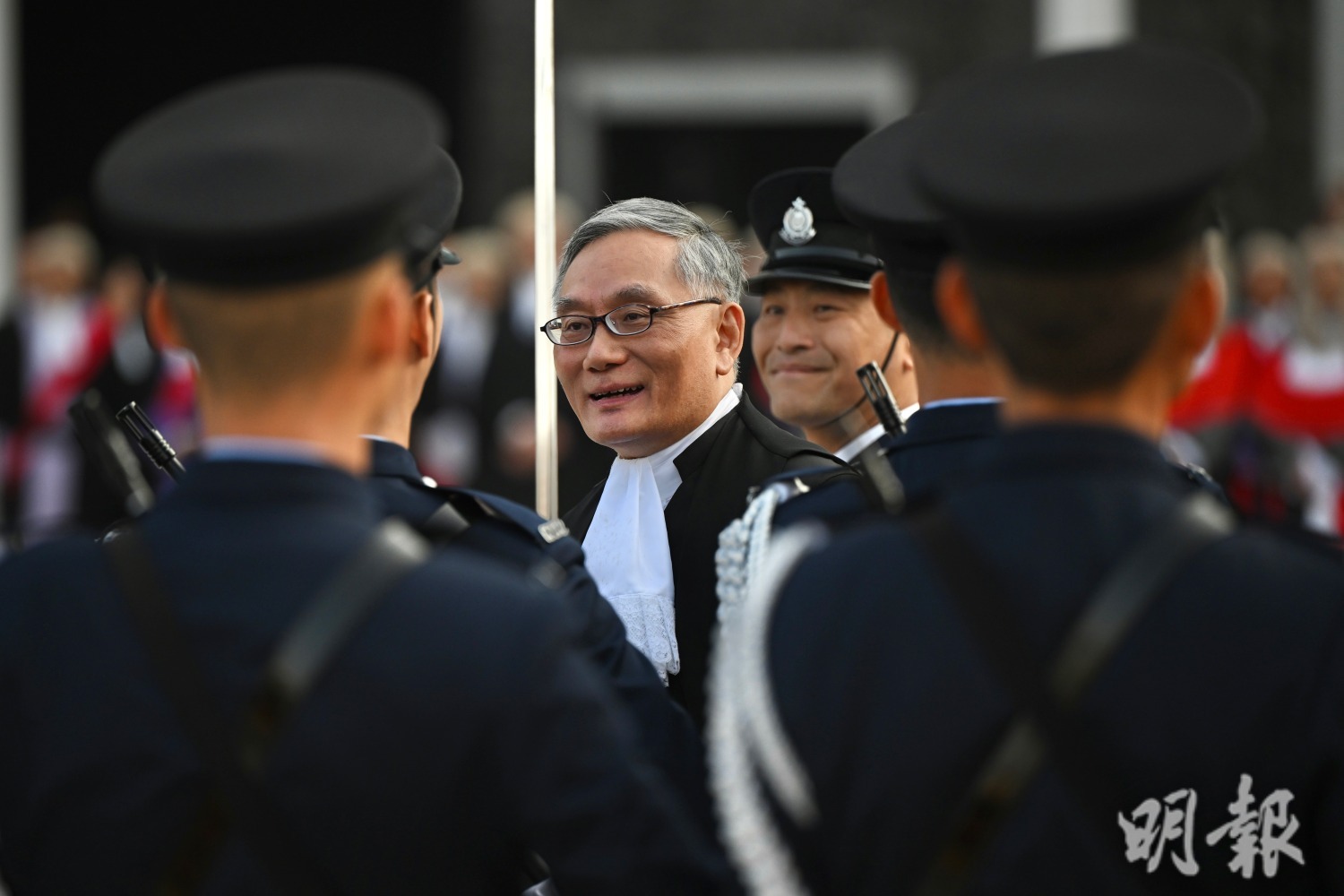 張舉能又強調，法庭判案不考慮與法律無關的考慮因素，稱法官秉持專業、謹守司法誓言，公平公正地執行司法工作。（鍾林枝攝）