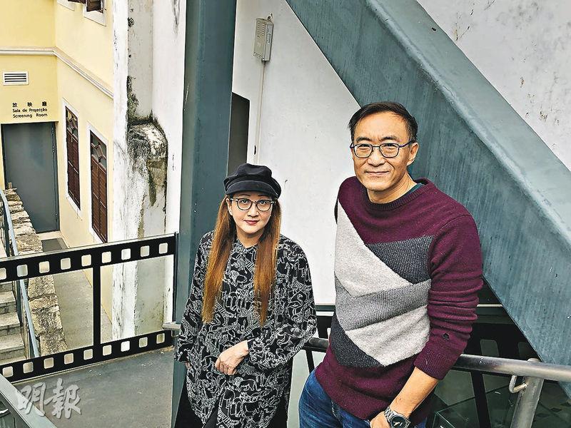戀愛．電影館營運總監黃若瑩（左）及藝術總監朱佑人，透露2019年12月底才得知延續6個月的營運服務事宜。（劉彤茵攝）