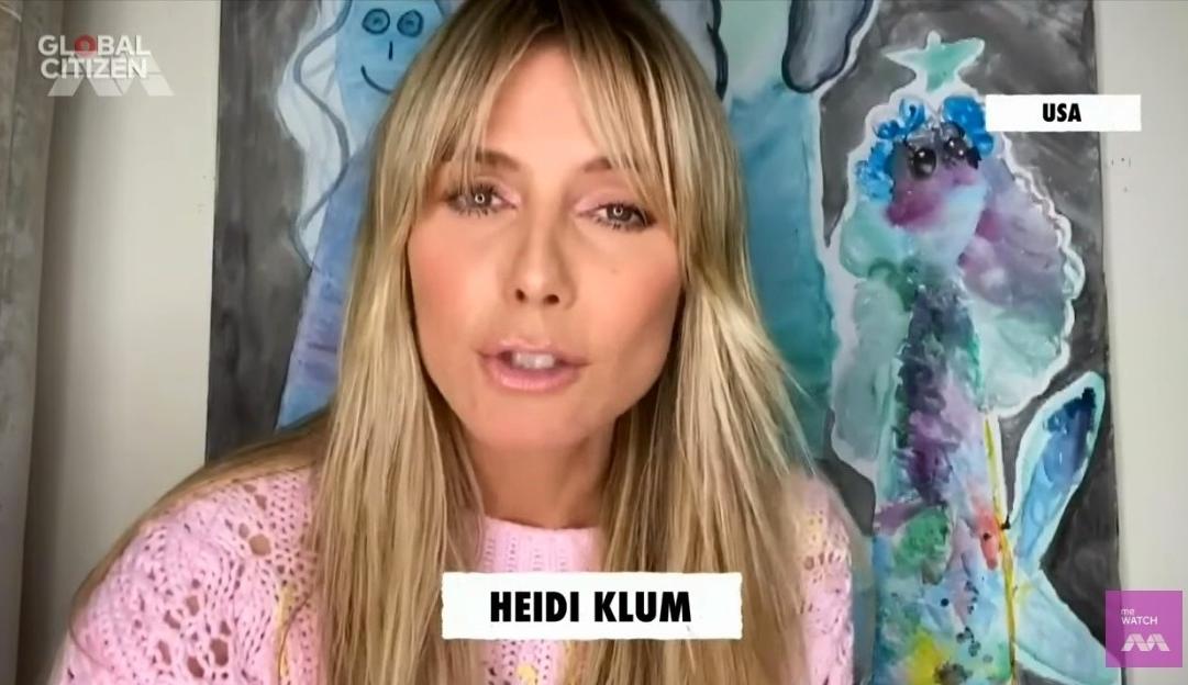 超模Heidi Klum勸喻大家要乖乖留家抗疫。（YouTube截圖）