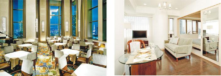 五星級體驗——SunCity長者住宅的海景餐廳，可遠眺彩虹大橋和東京鐵塔的景色。餐廳食材則來自附近的築地市場，確保新鮮美味。臥室採用無障礙設計，配有安全感測器，提供安全而且私隱度高的空間。（SunCity銀座EAST官方網站圖片）