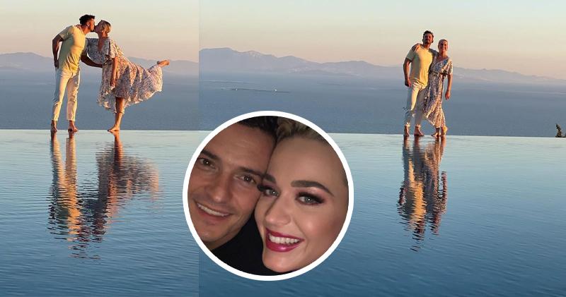 奧蘭杜布林與Katy Perry在土耳其的度假酒店泳池拍照放閃。（網上圖片）