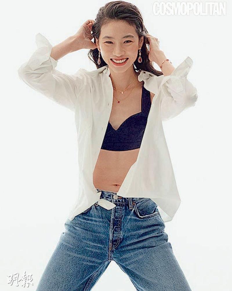 鄭浩妍憑《魷魚遊戲》爆紅，最近為時尚雜誌拍照，做回模特兒本行。