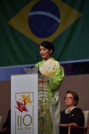 2018年7月21日，真子公主訪問巴西聖保羅（Sao Paulo），出席第21屆日本節。（法新社）