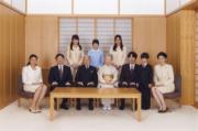 2014年日本皇室合照，後排左一為真子公主。（AFP/IMPERIAL HOUSEHOLD AGENCY）