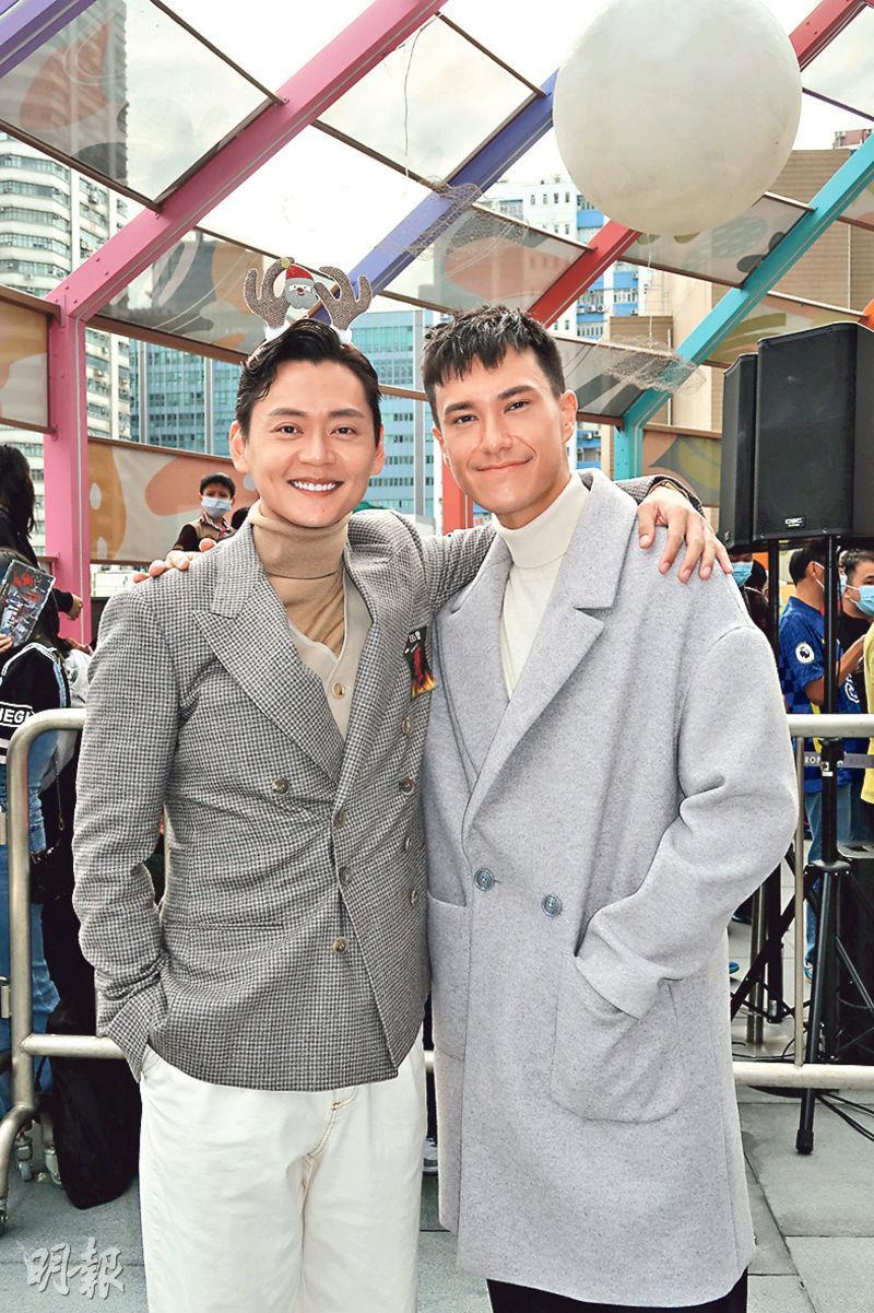 張振朗（左）與朱敏瀚（右）合作了3部劇，變成好兄弟。（攝影/記者：柯美）