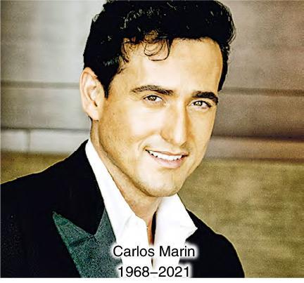 Il Divo成員Carlos Marin被指感染新冠肺炎病逝，終年53歲。