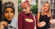 美國網站TC Candler選出2021年全球百大美女，韓國女團Blackpink的泰籍成員Lisa（中圖）登榜首，第二位及第三位分別是挪威模特兒Emilie Nereng（右圖）及美國模特兒Halima Aden（左圖）。（Instagram圖片）