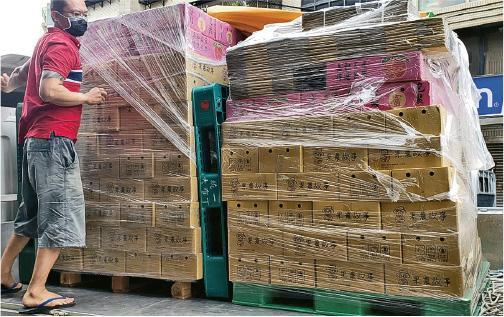 見愛文芒受港人歡迎，去年陳浩鈞搶先跟供貨給日本大盤商的果園簽約，要了2000多箱芒果，「他報的價我們接受，把他本供應給日本的芒果都搶了」。（受訪者提供）