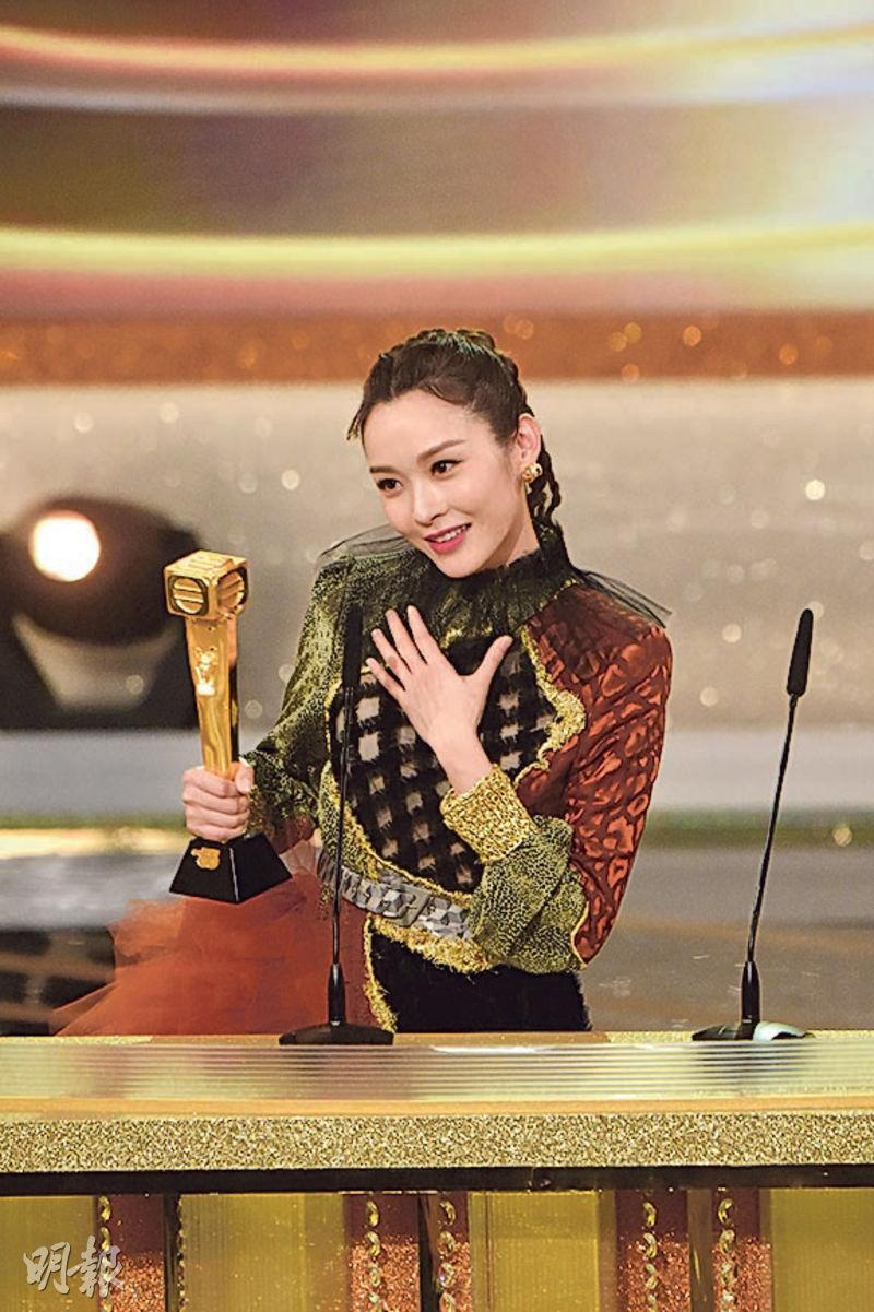 李佳芯憑《愛美麗狂想曲》王麗美一角贏得「最受歡迎電視女角色」感開心。（攝影：鍾偉茵、劉永銳）