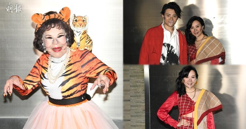 夏蕙姨以「老虎Look」拍賀年MV；甄詠珊已改名甄采浠，她希望新名能催旺姻緣。（林祖傑攝）