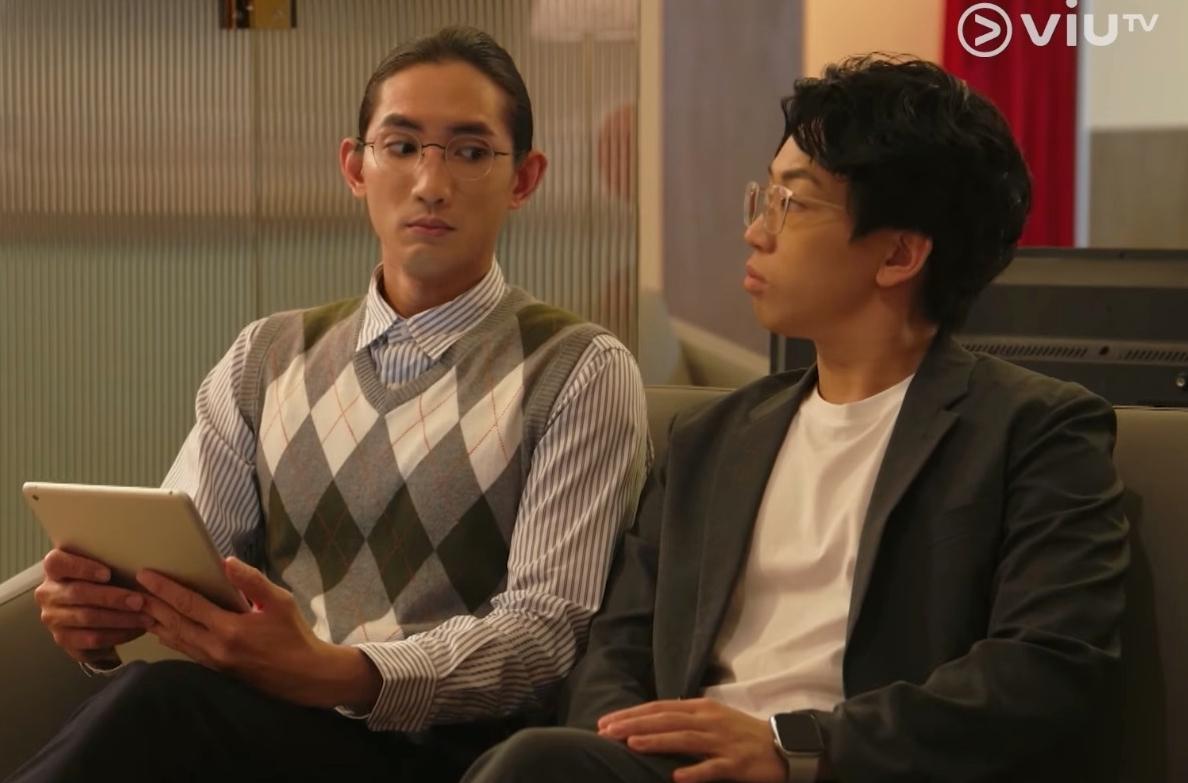 楊樂文（左）和岑珈其在劇中演出同樣獲讚。（ViuTV截圖）