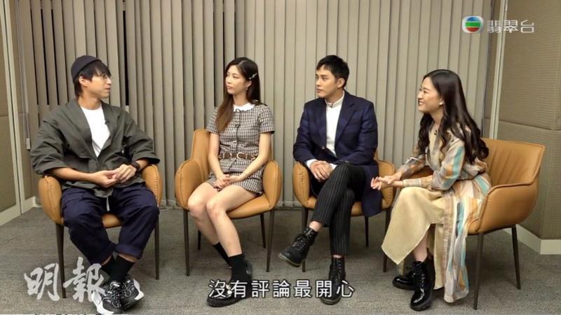 何廣沛、陳曉華、吳業坤早前接受《東張西望》訪問，分享拍攝《異搜店》的感受。（大會提供）