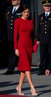 2018年12月6日，西班牙王后萊蒂西亞在馬德里出席紀念西班牙憲法40周年活動。（法新社）